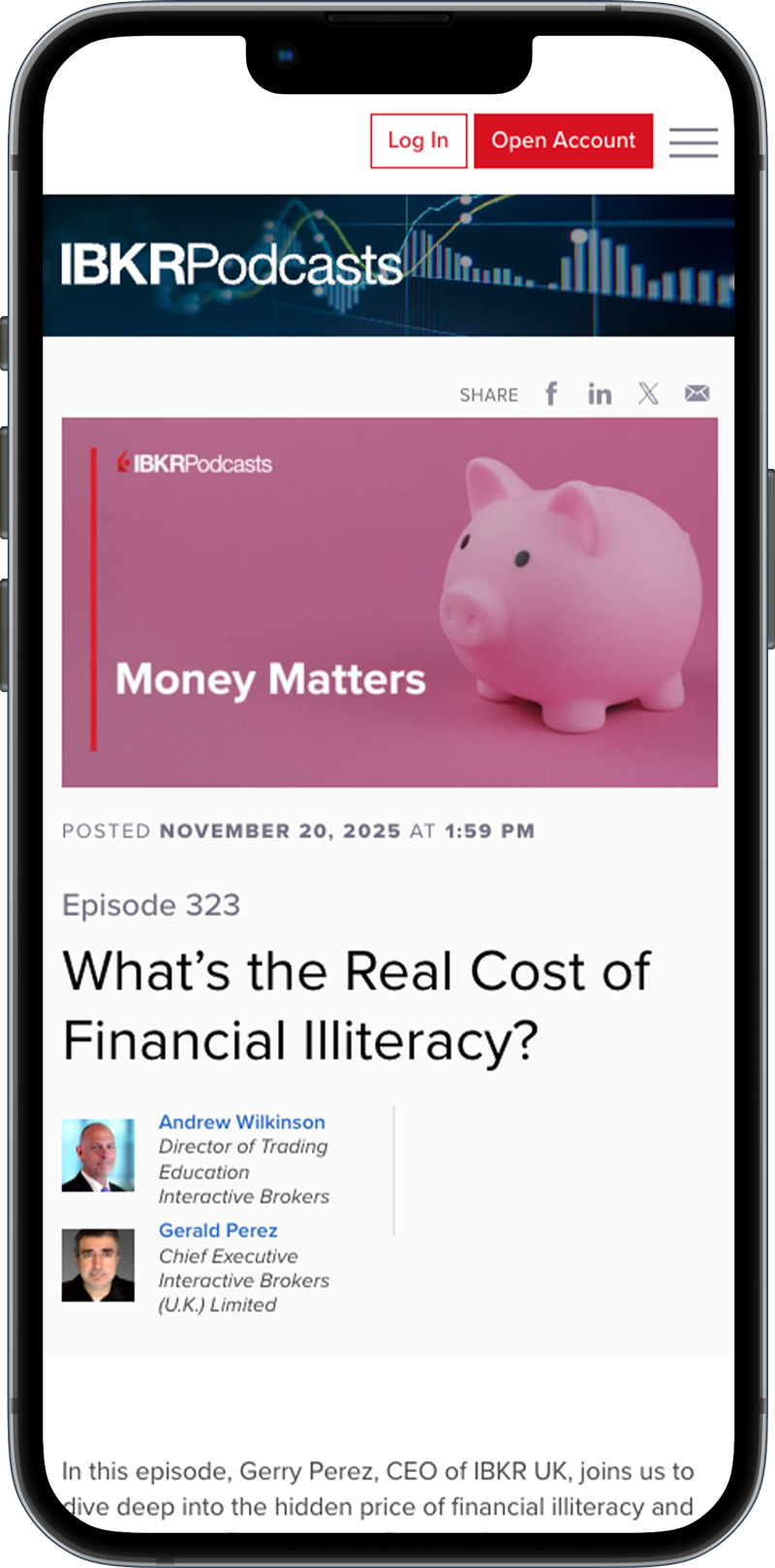 iPhone with ARC Campus Podcasts
