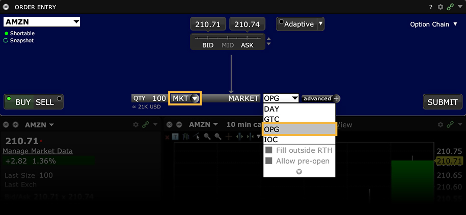 Market-on-Open Buy Order
